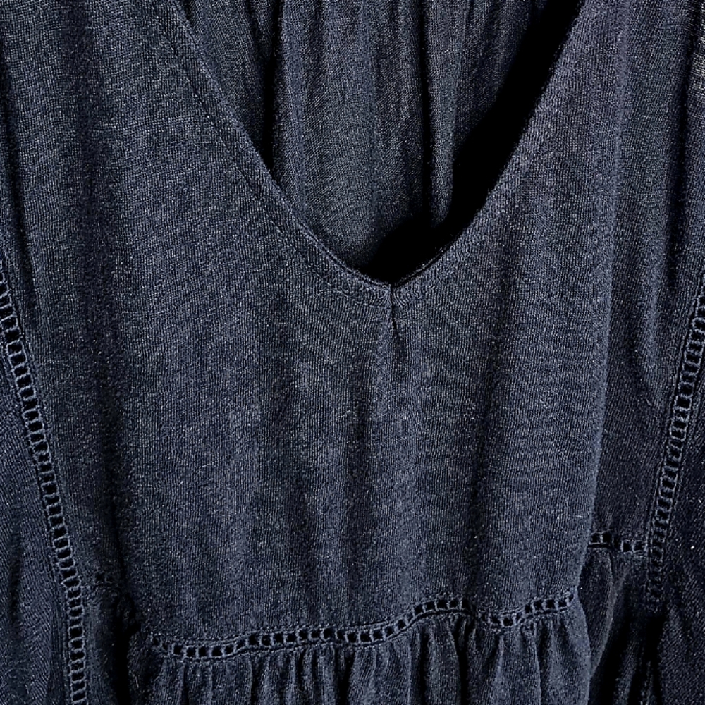 Anthropologie Malaga V-neck Black Tiered Tunic Size XS - Picture 11 of 13